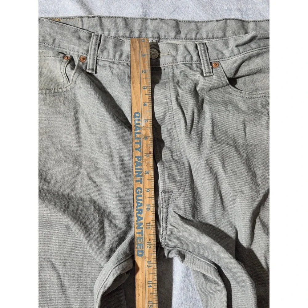 Levis 501 Original Fit‎ Grey Denim Jeans Mens 38x30 Straight Leg Button Fly